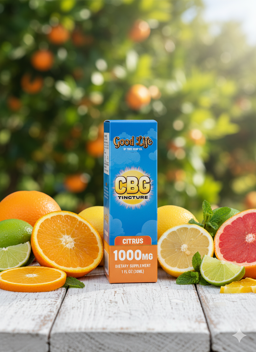 CBG Tincture 1000mg | Citrus Flavor | 1oz (30ml).
