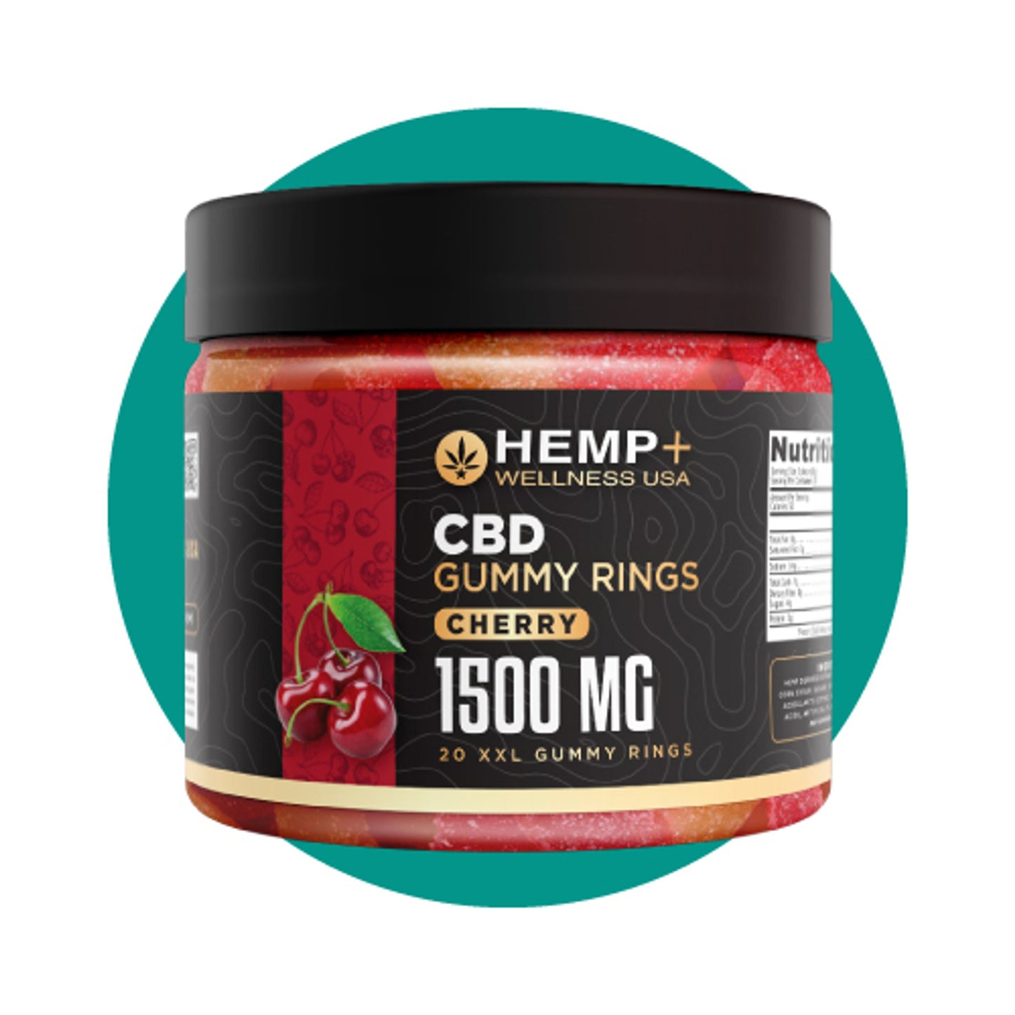 1500mg CBD Isolate Gummy Rings CBD | 20 Count | THC-Free I 75mg each