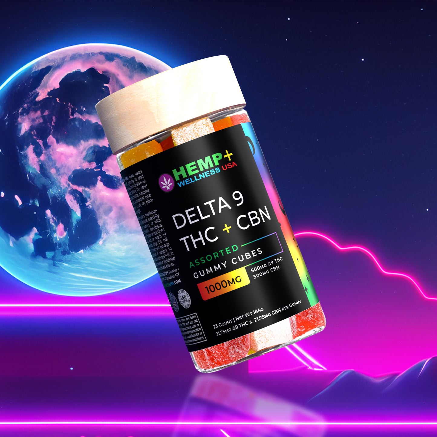 1000 MG D9 + CBN Blend - 500mg D9 - 500mg CBN -23 Count I Sleep I Pain I Balnce I Harmony
