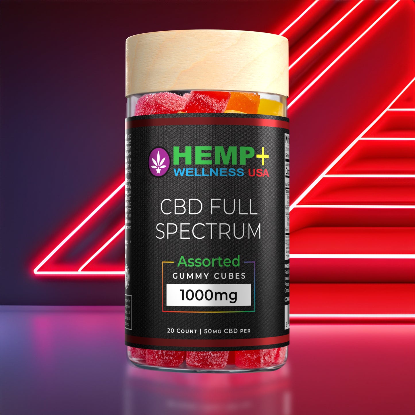 1000mg Full Spectrum CBD Gummies | 20 Count | 50mg I Best Seller