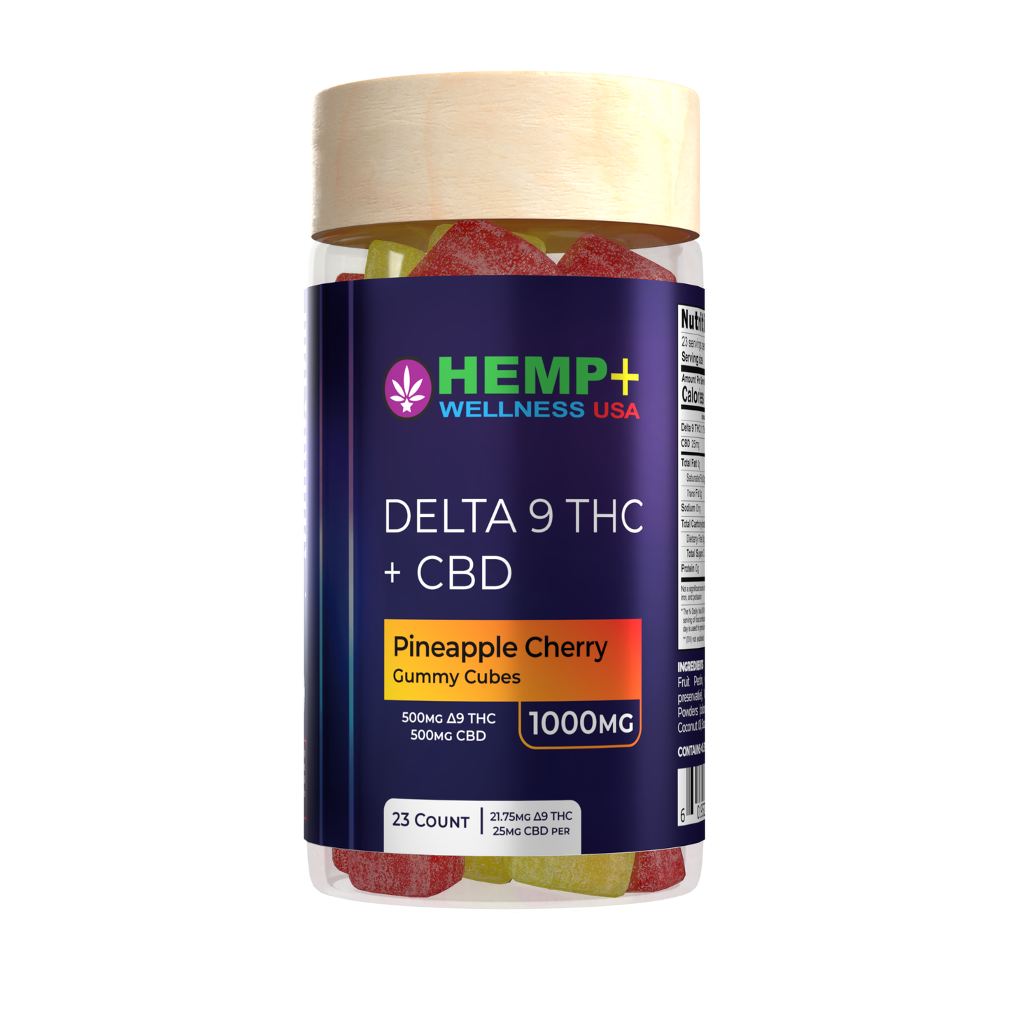 1000mg D9 + CBD Blend - 500mg Delta 9 - 500mg CBD