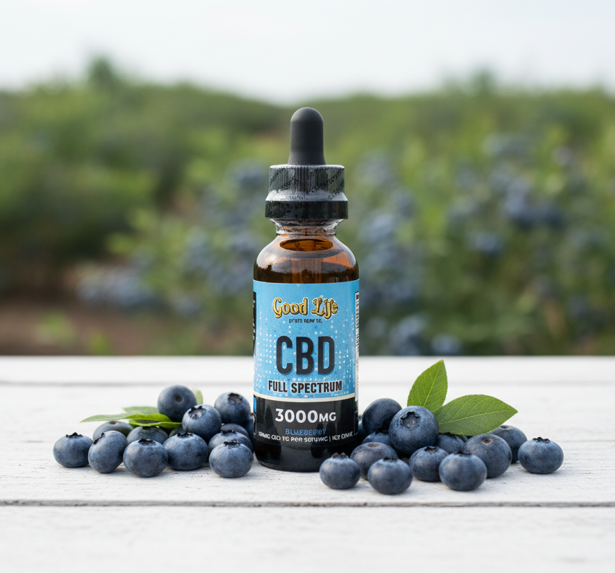 CBD Full Spectrum Tincture 3000mg | Blue Berry Flavor | 1oz (30ml).