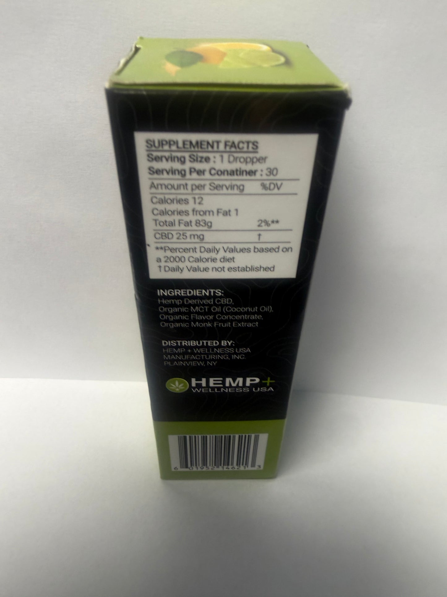 2500mg CBD Margarita (Lemon/Lime) Tincture w/Organic Flavoring & Organic Monk Fruit Extract