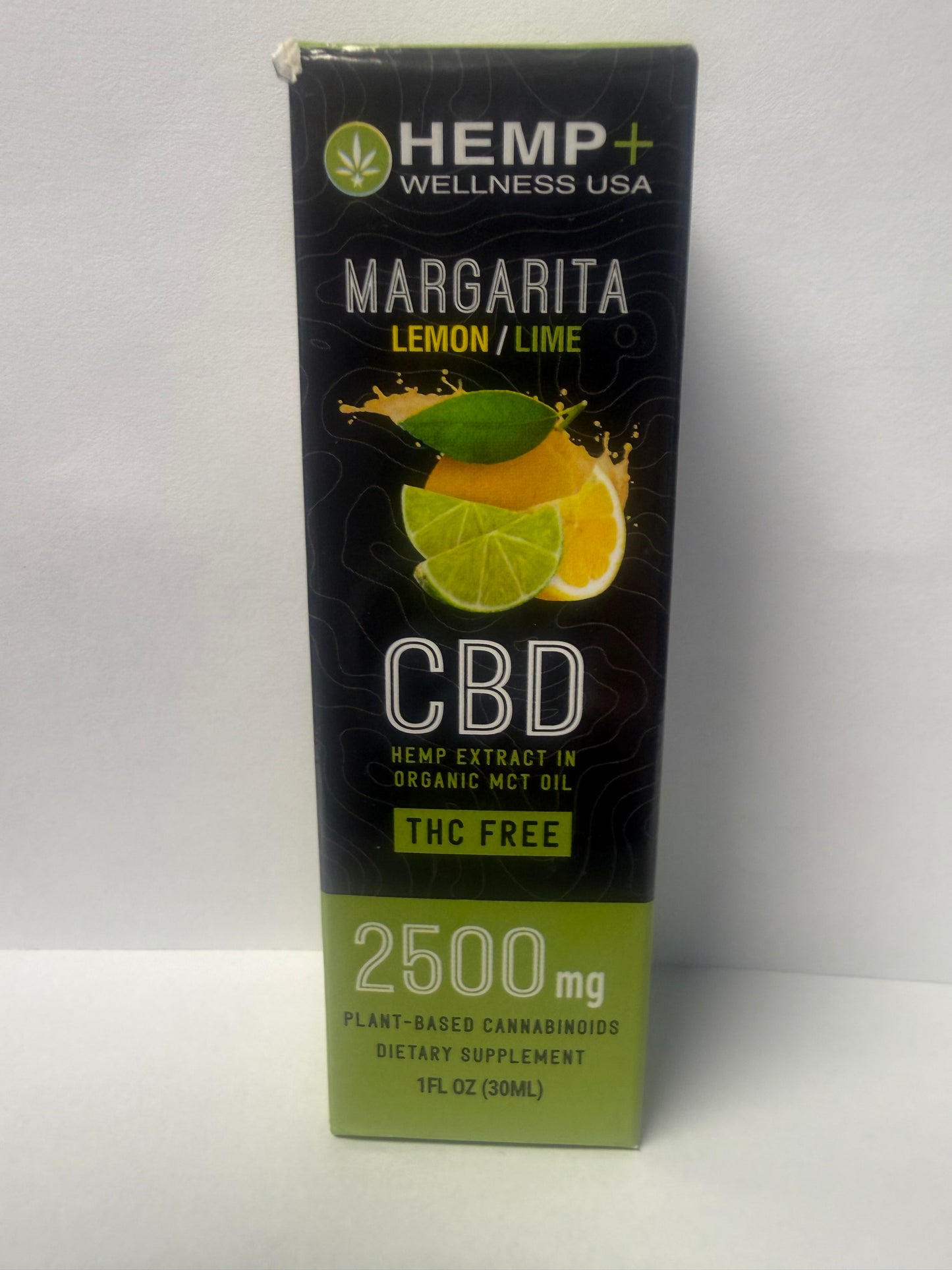 2500mg CBD Margarita (Lemon/Lime) Tincture w/Organic Flavoring & Organic Monk Fruit Extract