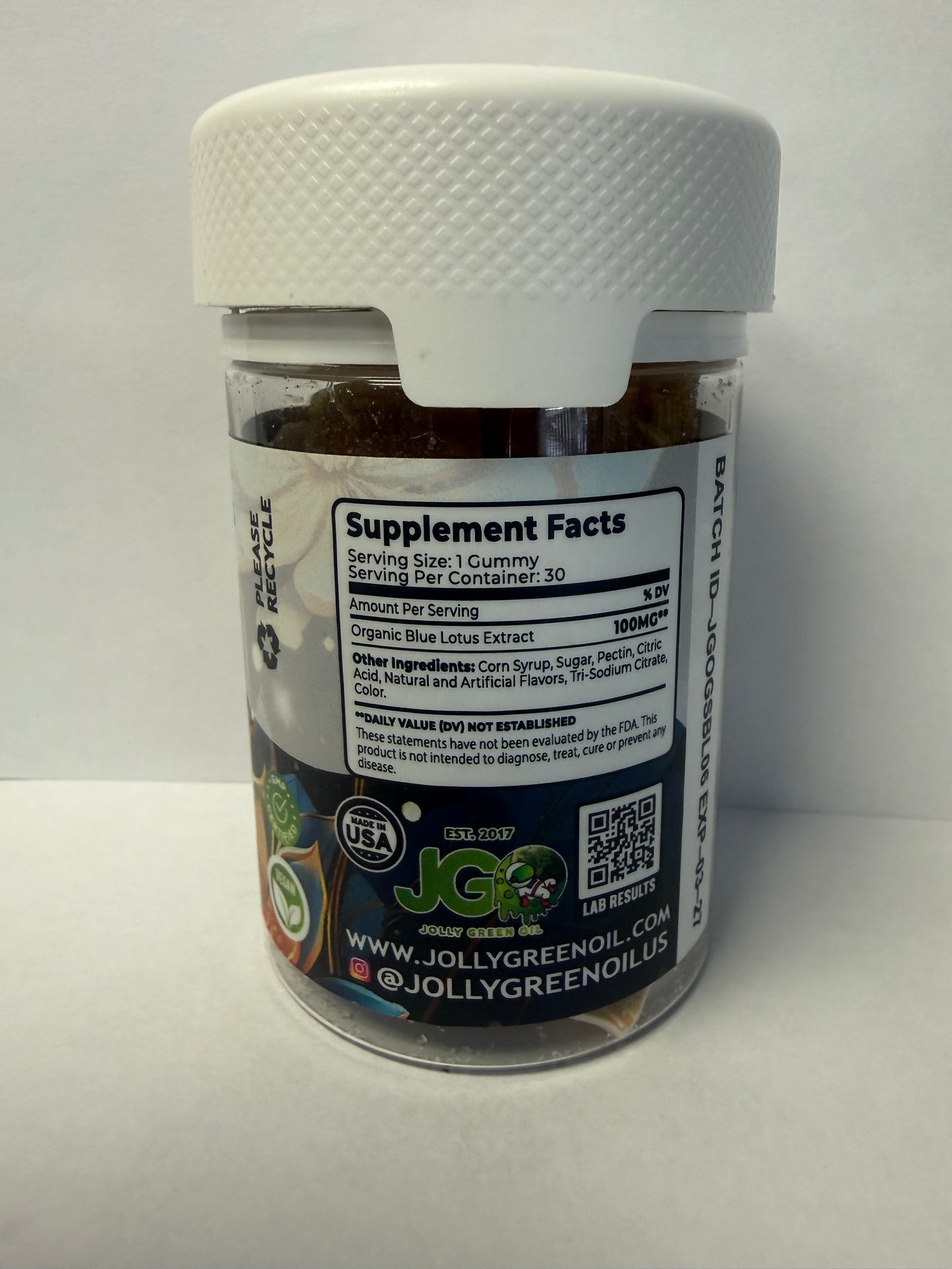 JGO - Blue Lotus 30pc Gummies - Relax -Chill - Plant Based