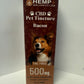 500mg CBD Bacon Pet Tincture - Organic MCT & All Natural Flavoring