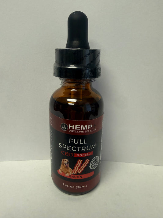 500mg Full Spectrum CBD Bacon pet Tincture