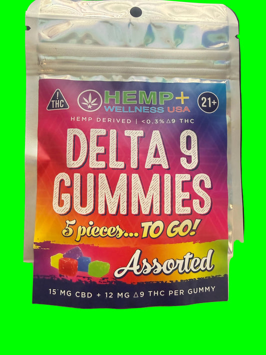 5 Piece TO GO..Bags 12mg Delta9/15mg CBD