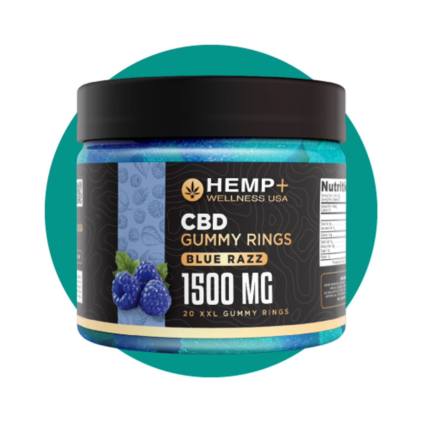 1500mg CBD Isolate Gummy Rings CBD | 20 Count | THC-Free I 75mg each
