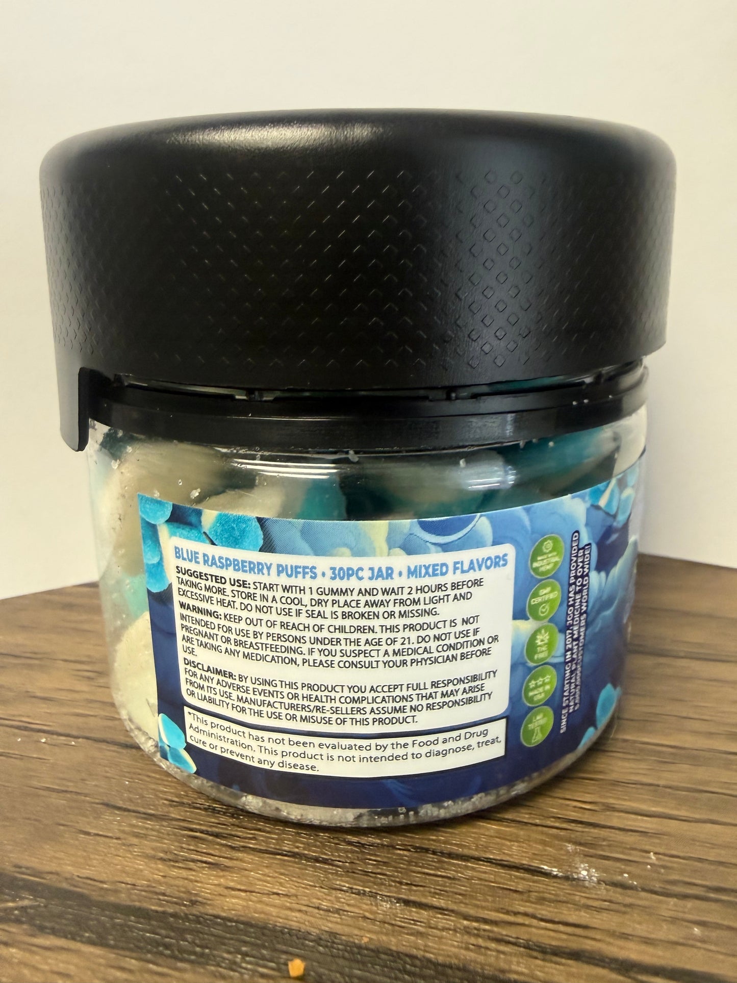 JGO - 1500mg CBD Blue Razz Puffs - 30 piece