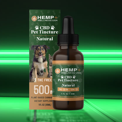 CBD Pet Tincture | Hemp+ Wellness | 500mg CBD | 1oz