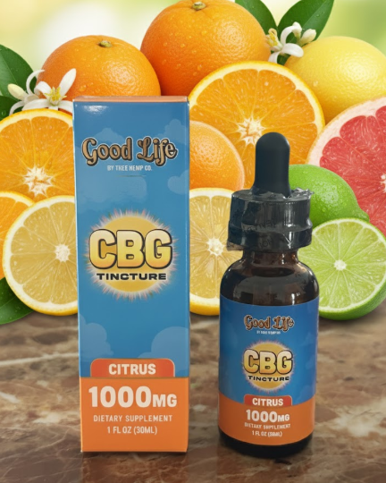 1000mg CBG Tincture | Organic Citrus Flavor | 1oz (30ml) I Organic MCT Oil I Organic Monk Fruit Extract