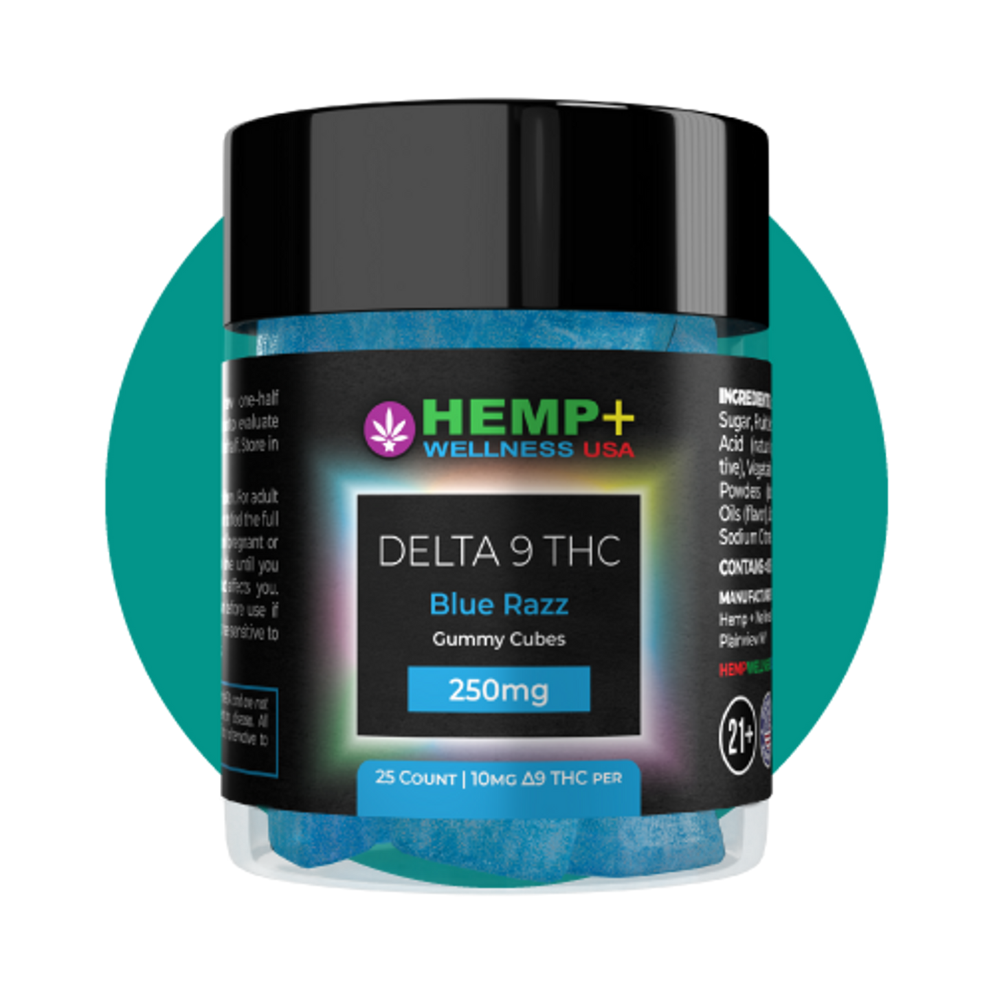 Delta 9 THC Gummies | 25 Count, 250mg D9 (10mg each), 4g