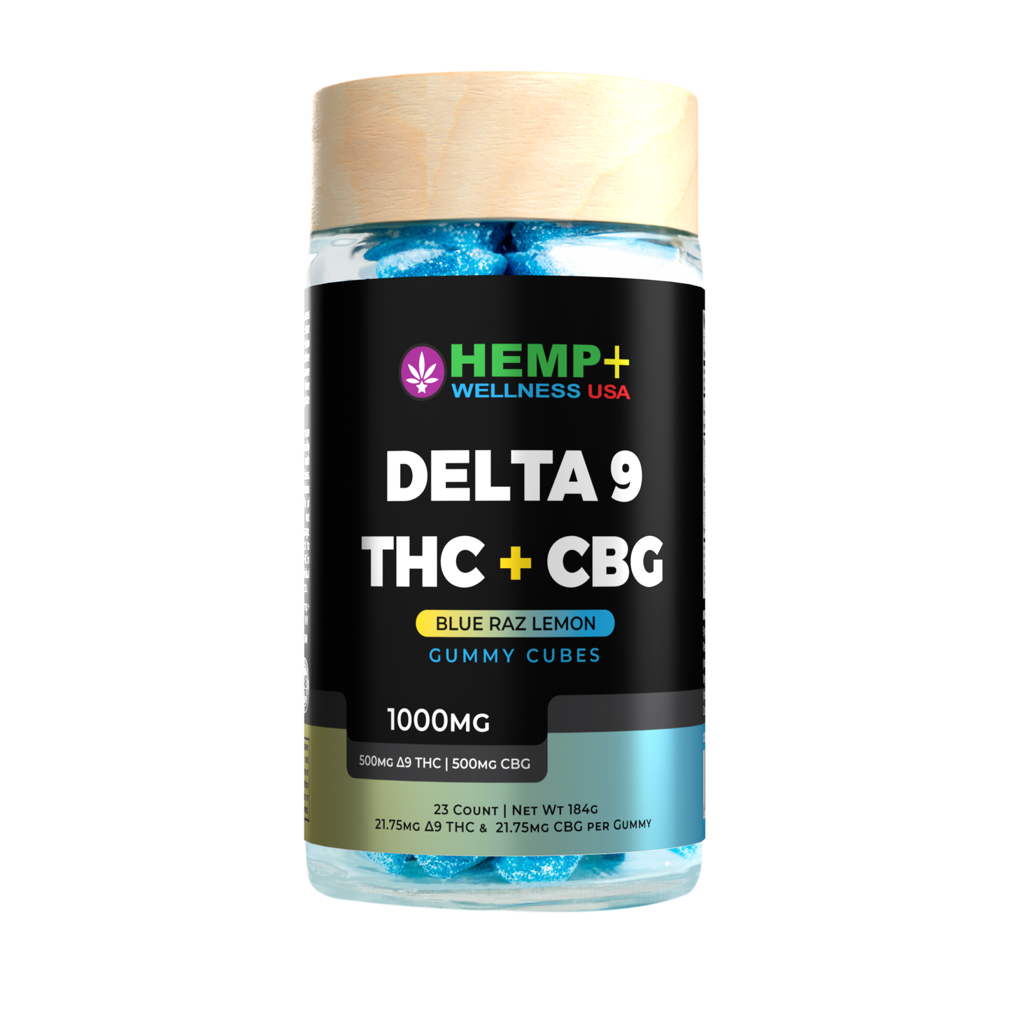 Delta 9 + CBG Gummies - 23 Count, 500mg CBG + 500mg D9, 8g Gummies