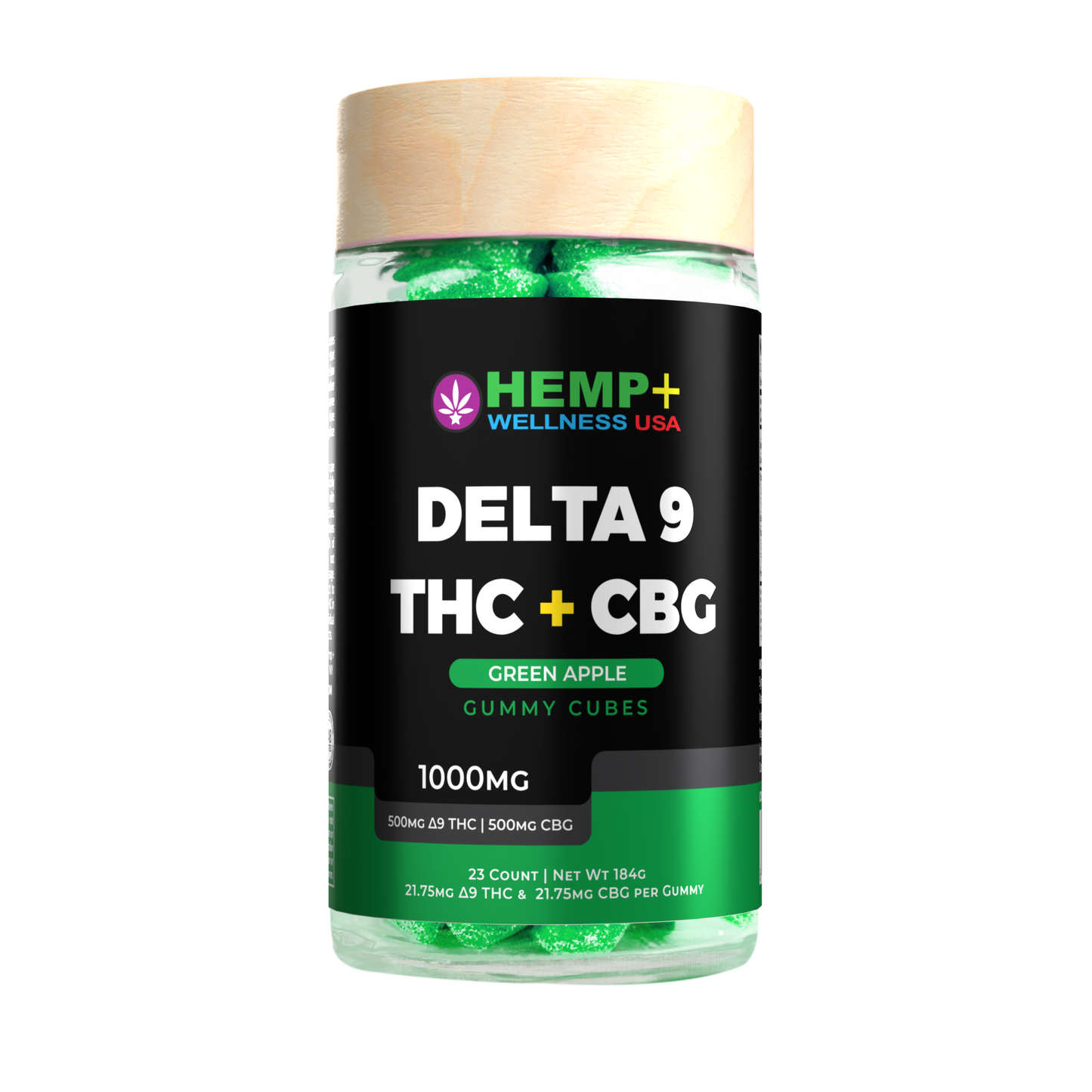 Delta 9 + CBG Gummies - 23 Count, 500mg CBG + 500mg D9, 8g Gummies