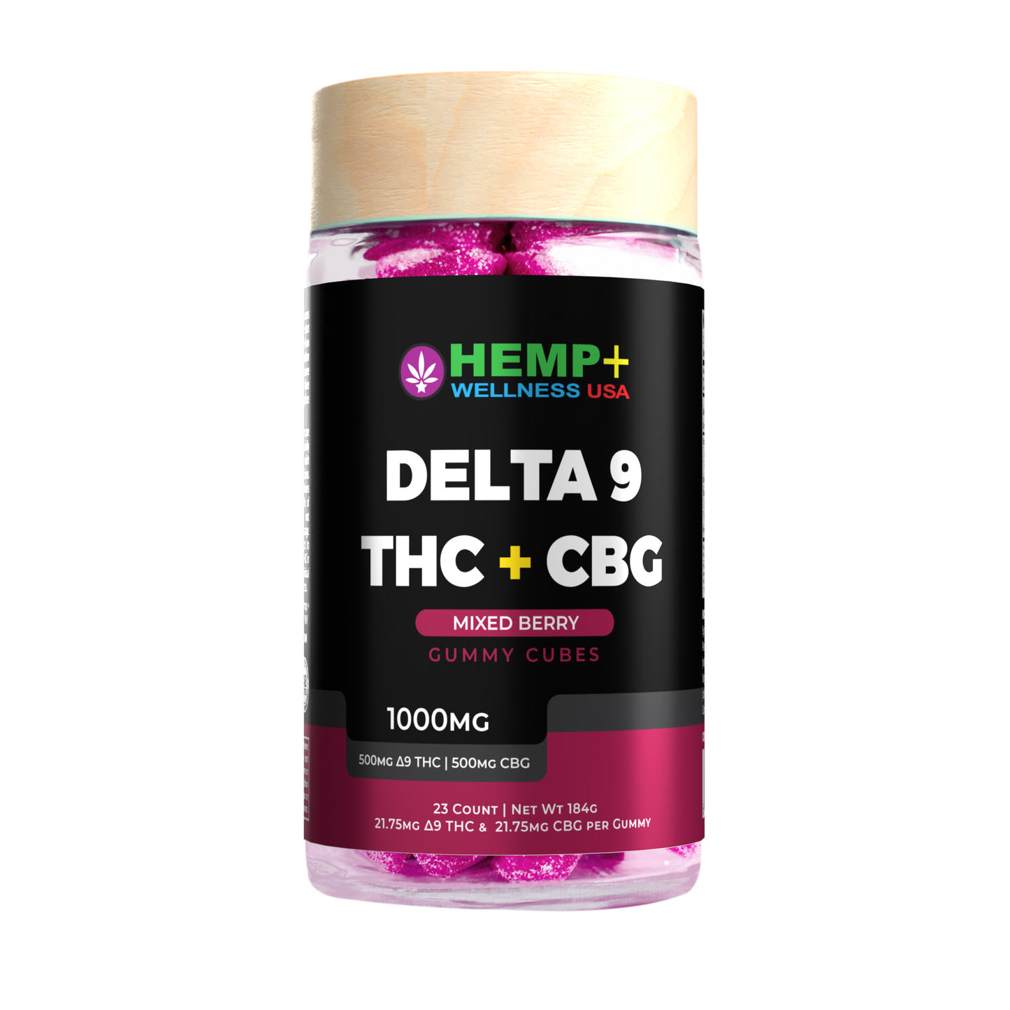 Delta 9 + CBG Gummies - 23 Count, 500mg CBG + 500mg D9, 8g Gummies