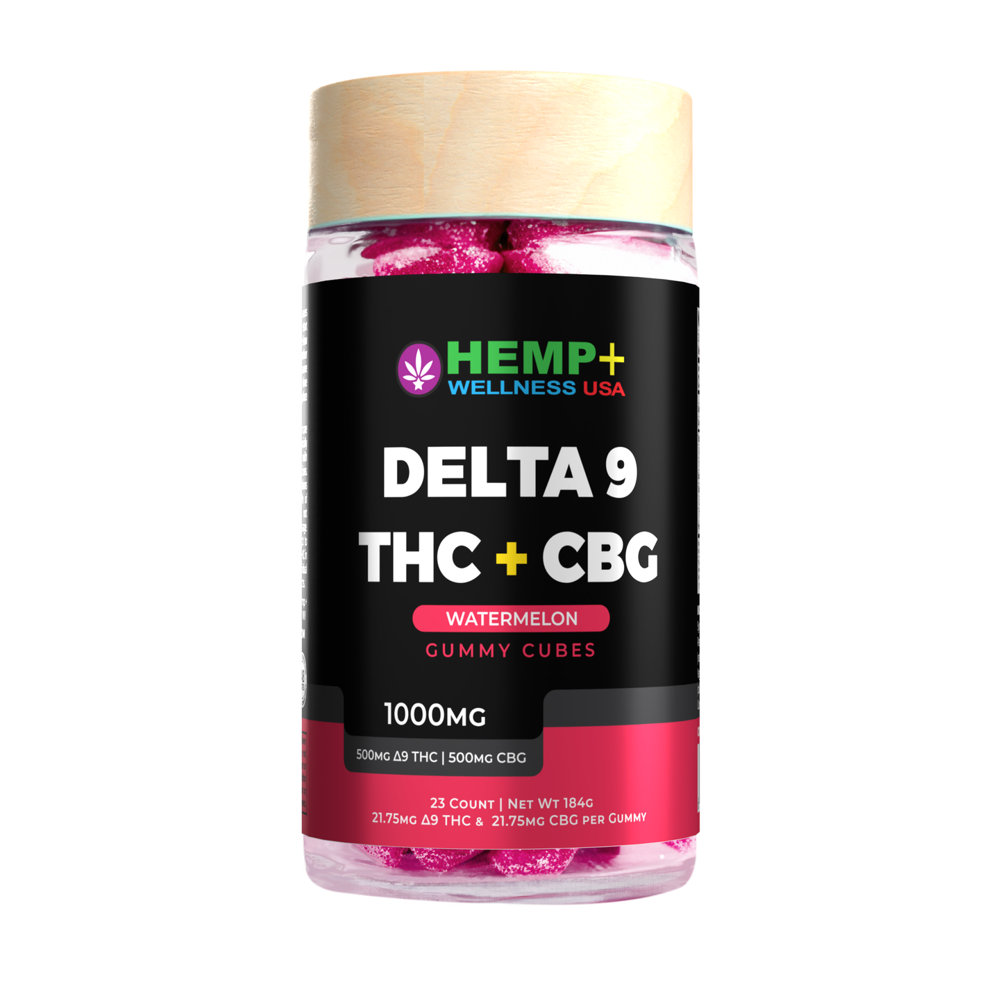 Delta 9 + CBG Gummies - 23 Count, 500mg CBG + 500mg D9, 8g Gummies