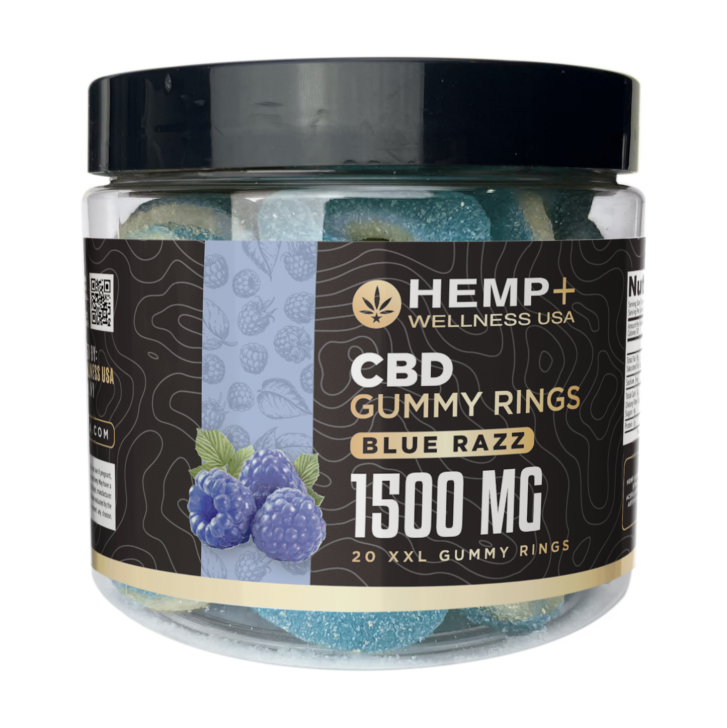 CBD Gummy Rings | Hemp+ Wellness | 1500mg CBD | 20 XXL Rings