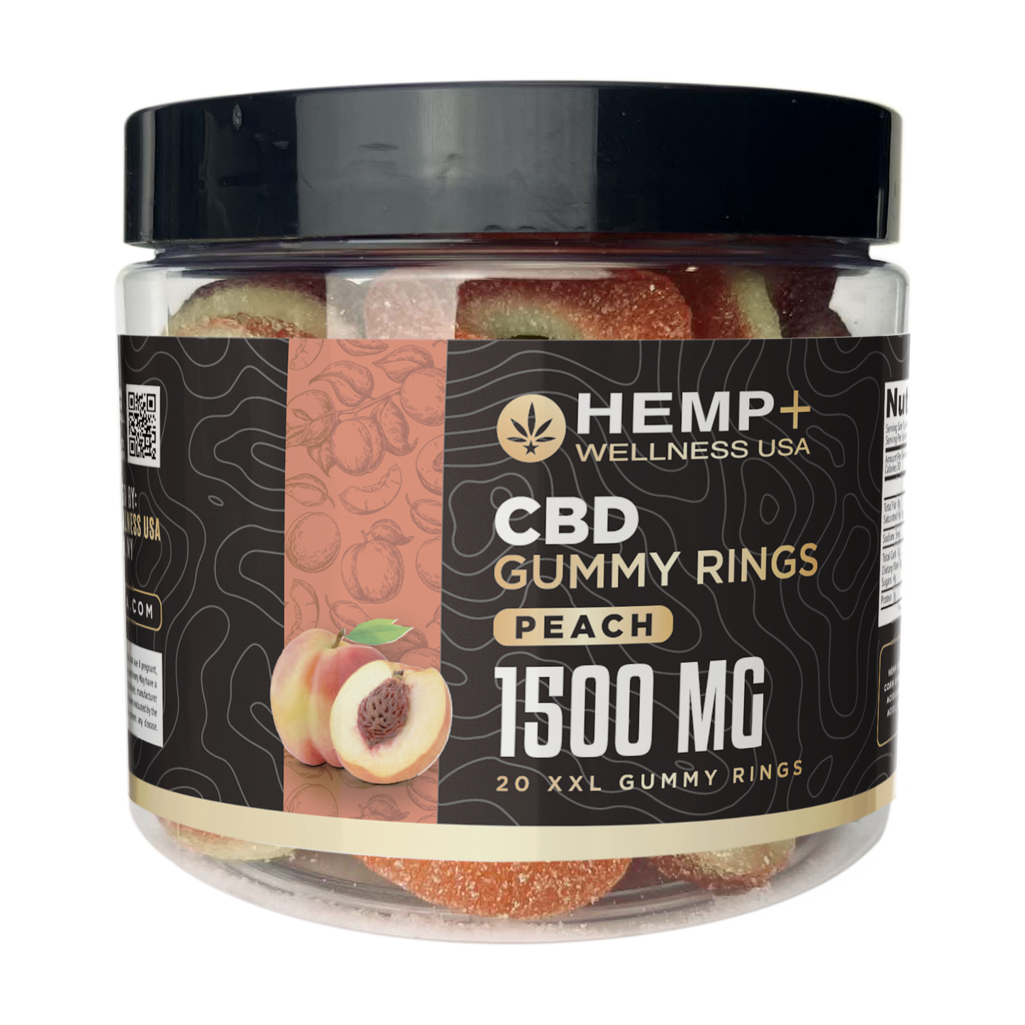 CBD Gummy Rings | Hemp+ Wellness | 1500mg CBD | 20 XXL Rings