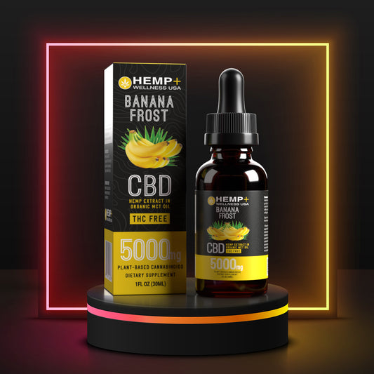 CBD Banana Frost Tincture | Hemp+ Wellness | 5000mg CBD | 1oz