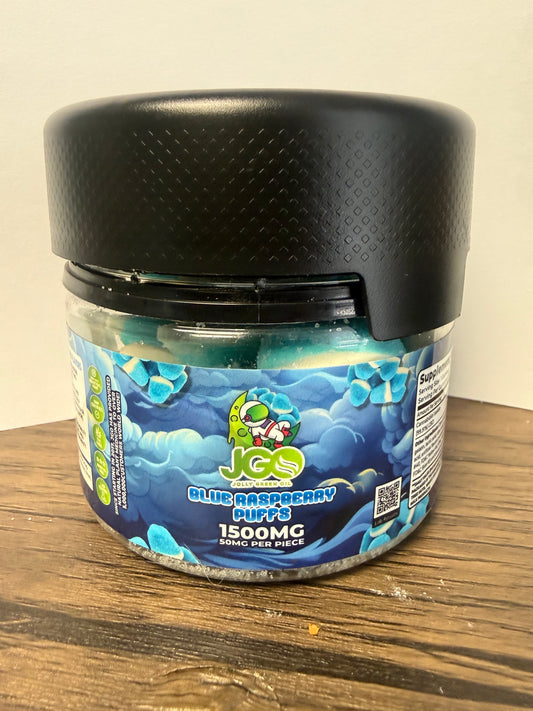 JGO - 1500mg CBD Blue Razz Puffs - 30 piece