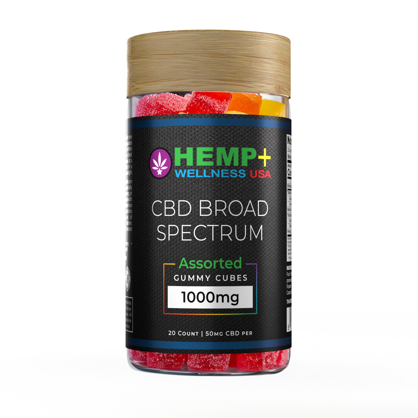 Broad Spectrum CBD Gummies | 20 Count, 1000mg (50mg each), 8g Gummies