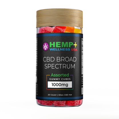 Broad Spectrum CBD Gummies | 20 Count, 1000mg (50mg each), 8g Gummies