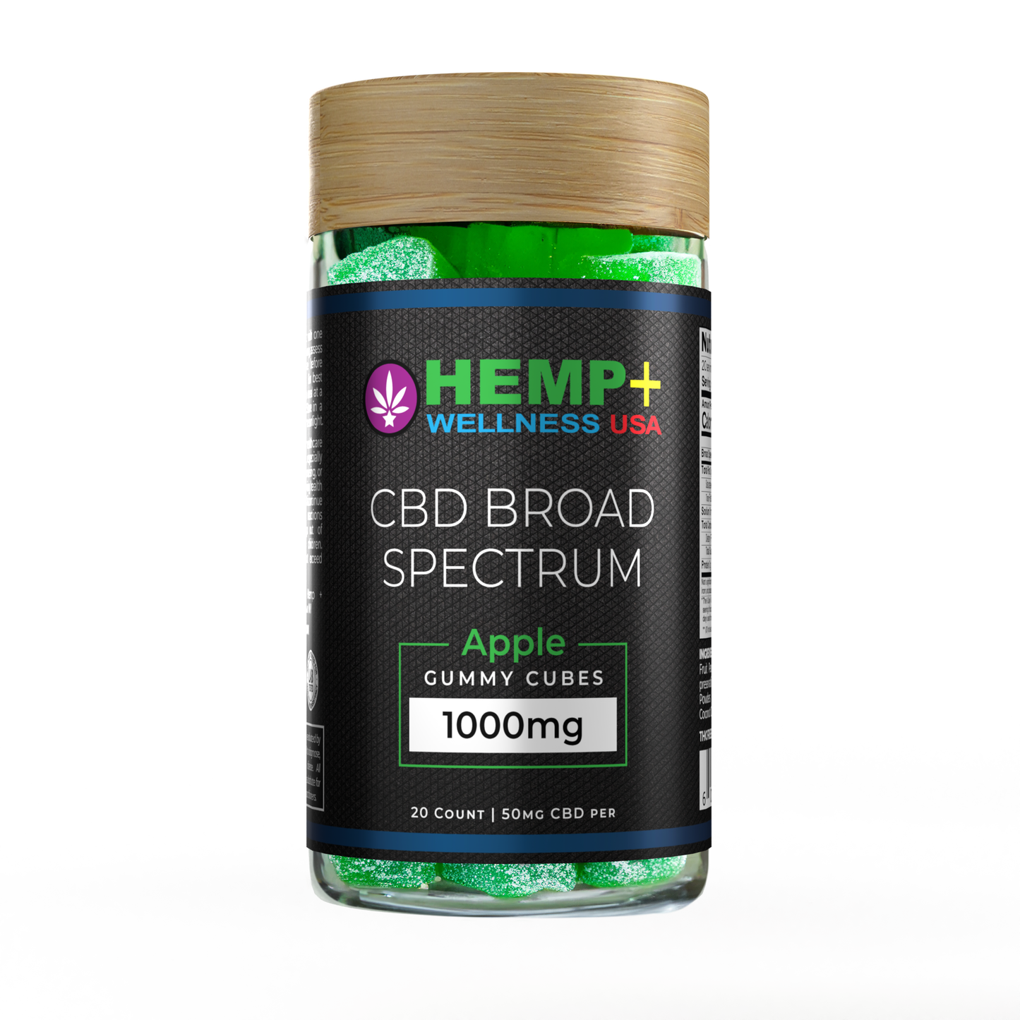 Broad Spectrum CBD Gummies | 20 Count, 1000mg (50mg each), 8g Gummies