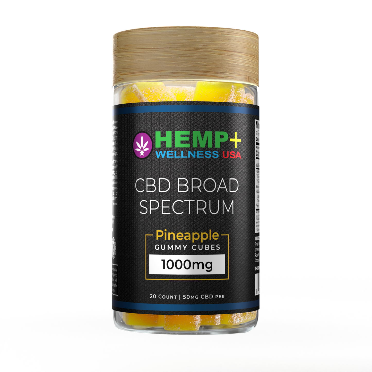 Broad Spectrum CBD Gummies | 20 Count, 1000mg (50mg each), 8g Gummies