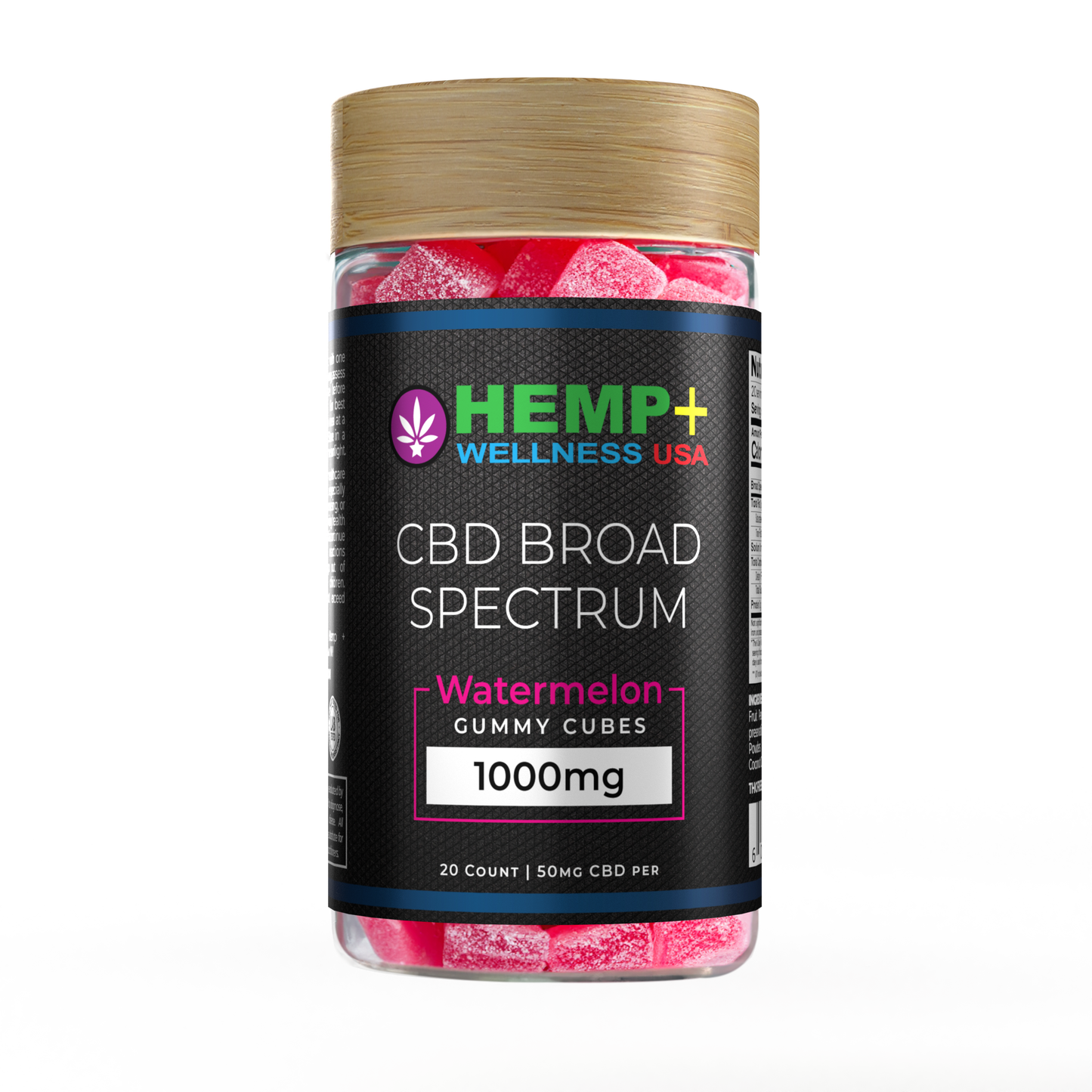 Broad Spectrum CBD Gummies | 20 Count, 1000mg (50mg each), 8g Gummies