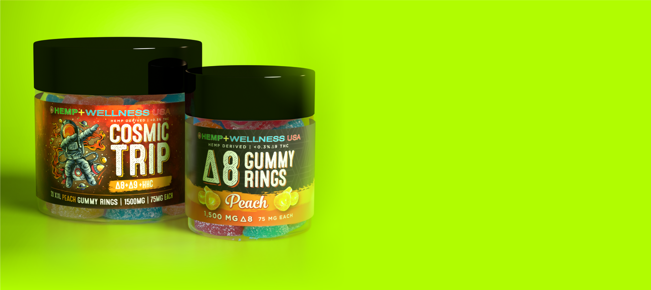 Exclusive Offer: Overstock Sale on Hemp+ Wellness's Cosmic and D9 Gummy Rings!