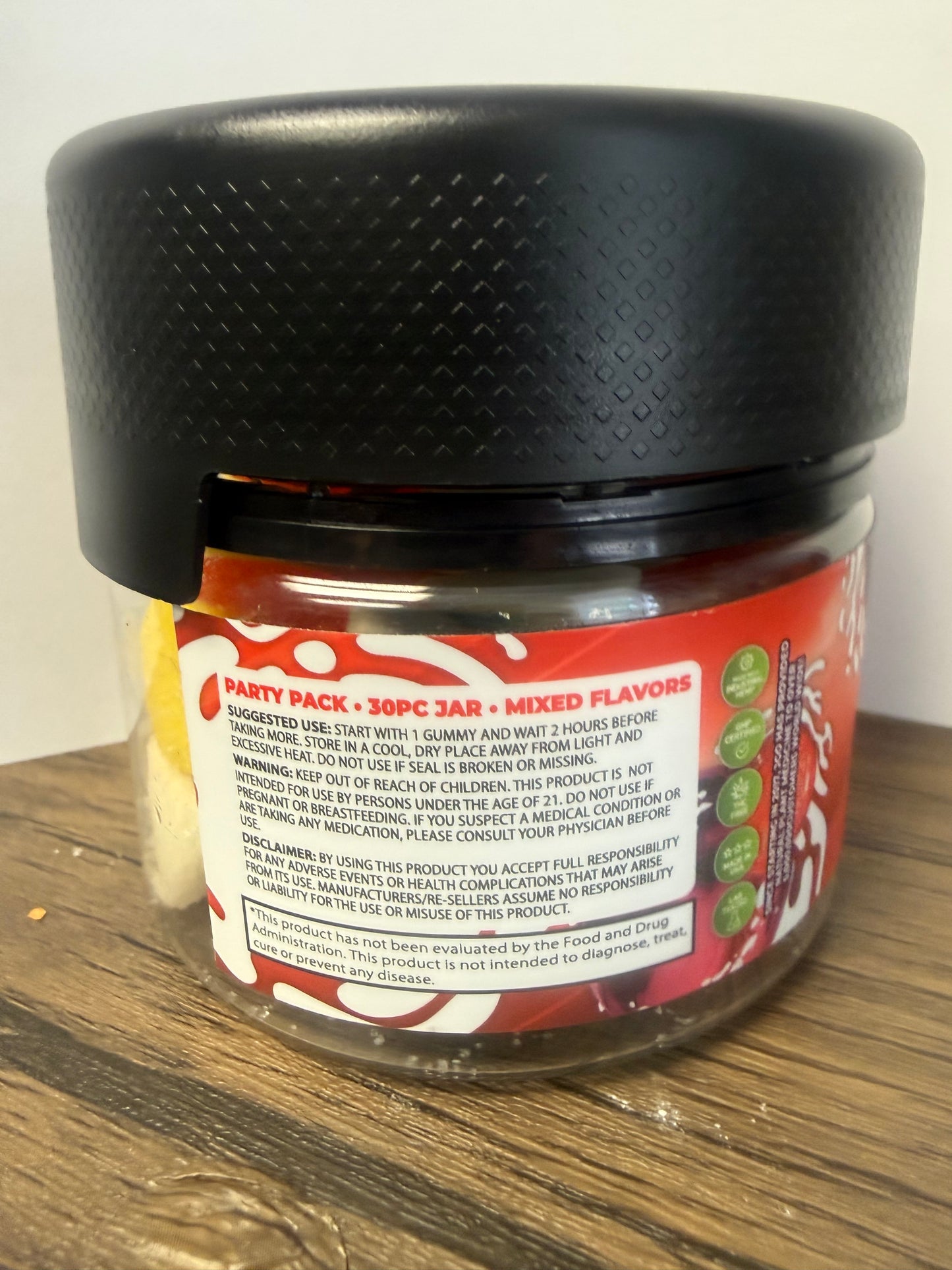 JGO - 1500mg CBD Peach Gummy Rings - 30 Piece