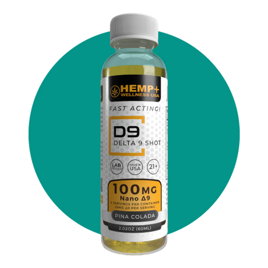 100mg Delta 9 THC Nano Gel Shots | 2 0z. I Hits Fast - Nano I 4 Servings