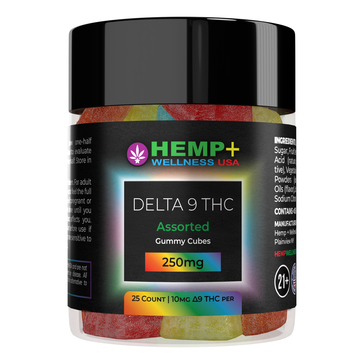 Delta 9 THC Gummies | 25 Count, 250mg D9 (10mg each), 4g