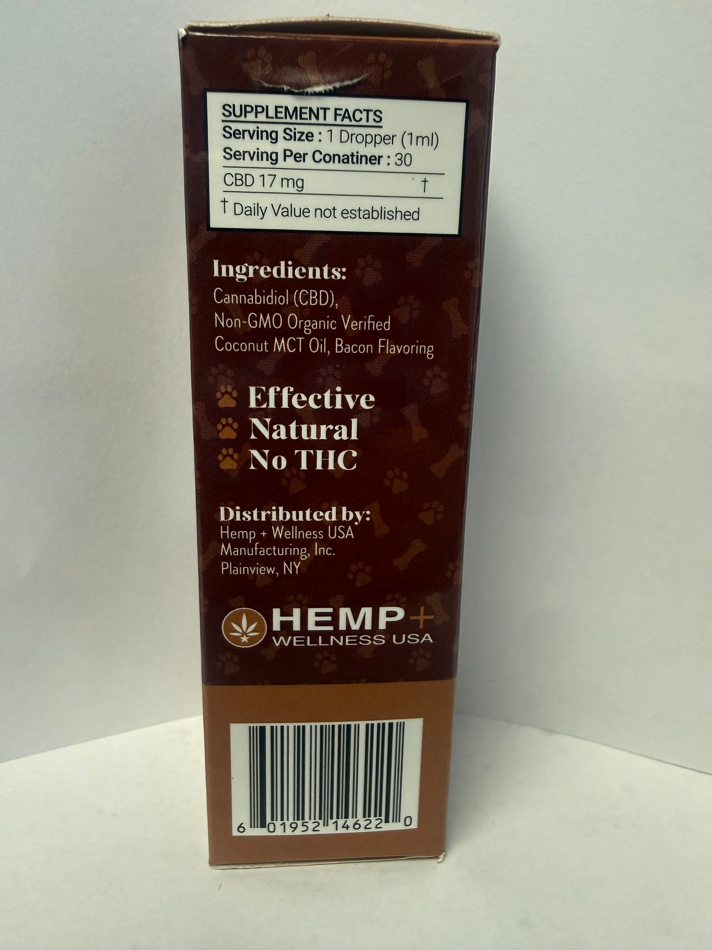 500mg CBD Bacon Pet Tincture - Organic MCT & All Natural Flavoring