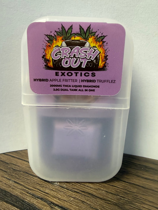 2 Gram Disposable THC-A Hemp + Wellness Crash Out Dual Switch-Apple Fritter(H)/Trufflez(H)