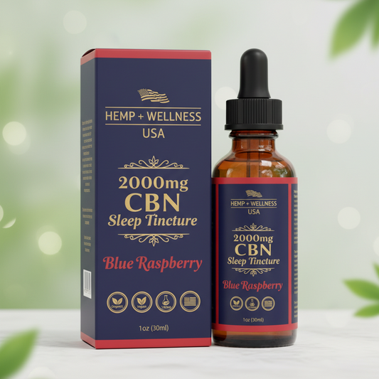 2000mg CBN Tincture  | All Natural Blue Razz Flavor | 1oz (30ml) I Organic MCT Oil I Organic Monk Fruit Extract