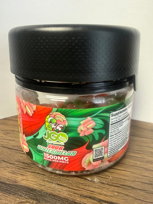 JGO - 1500mg CBD Sour Watermelon Slices - 30 piece